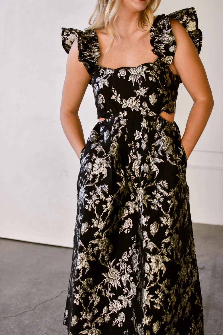 Ophelia Jacquard Midi Dress