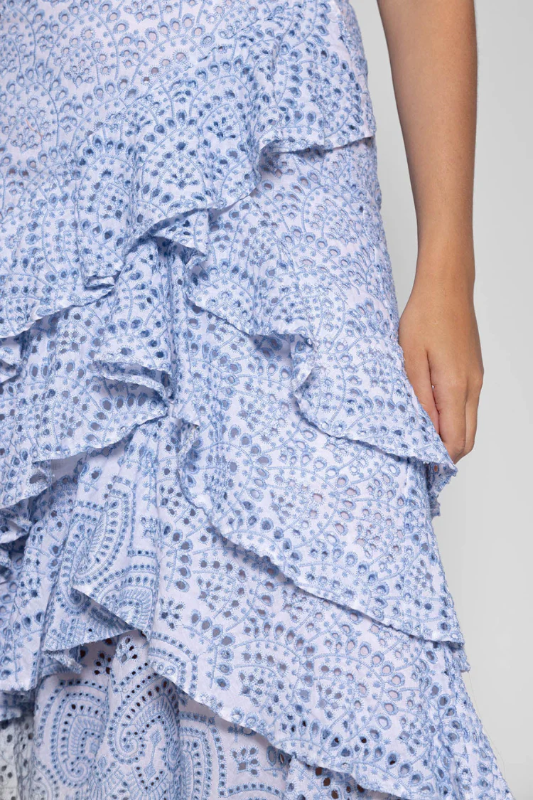 Flavie Dress Eyelet Blue - FINAL SALE