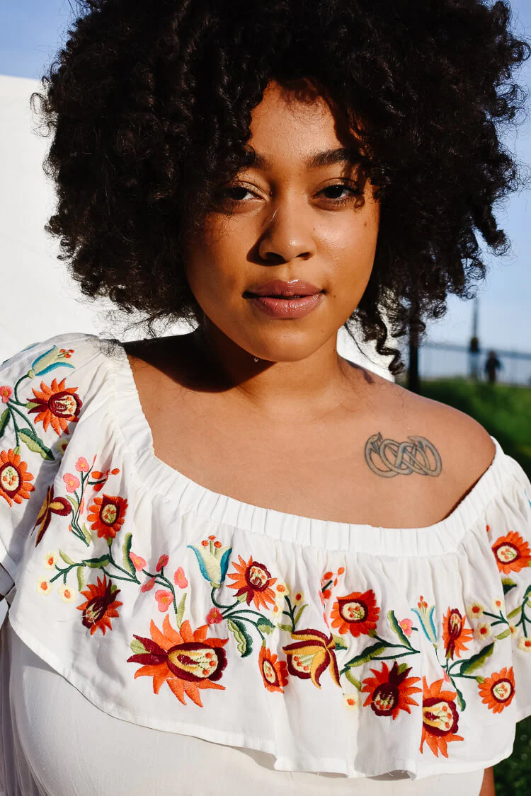 Punta Mita Off the Shoulder Embroidered Maxi Dress