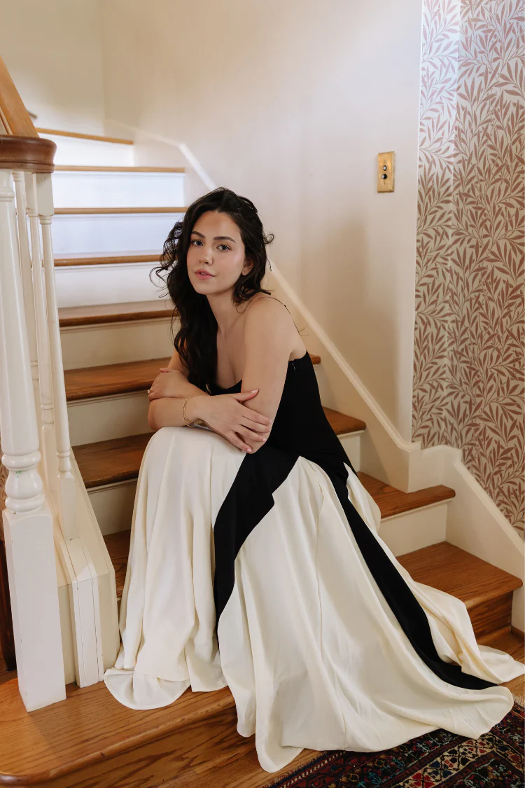 Trocadero Black and White Maxi Dress