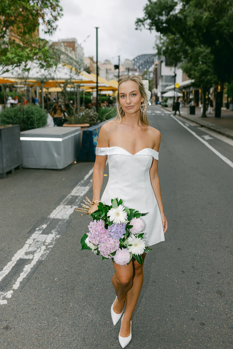 Ebony White Mini Dress