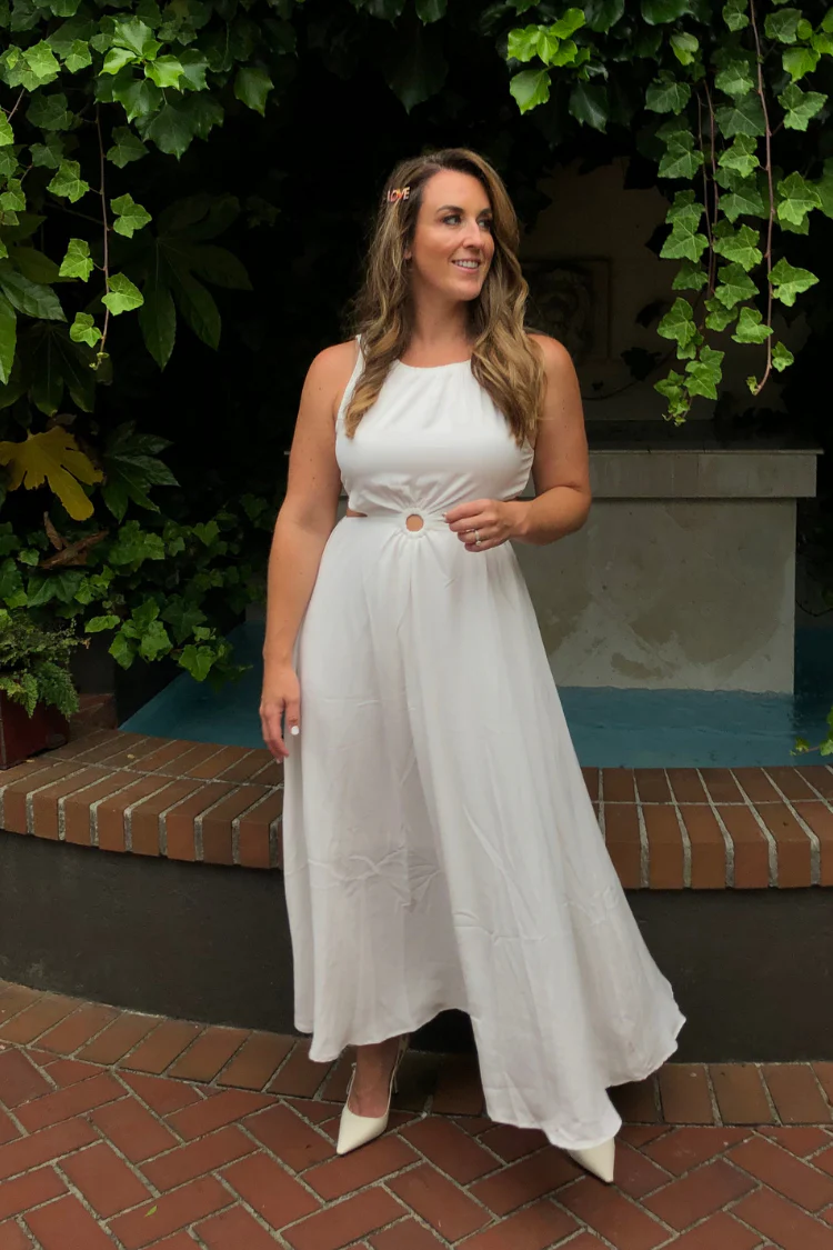Malibu White Cutout Midi