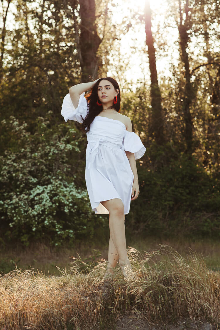 Celeste Off the Shoulder White Mini Dress - FINAL SALE