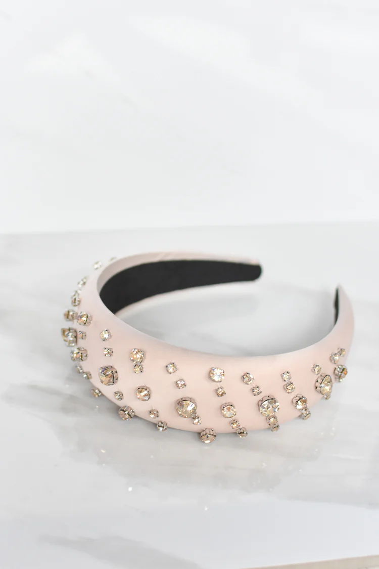 Padded Crystal Dot Headband
