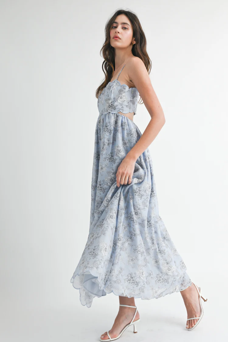 Rebecca Blue Floral Maxi Dress