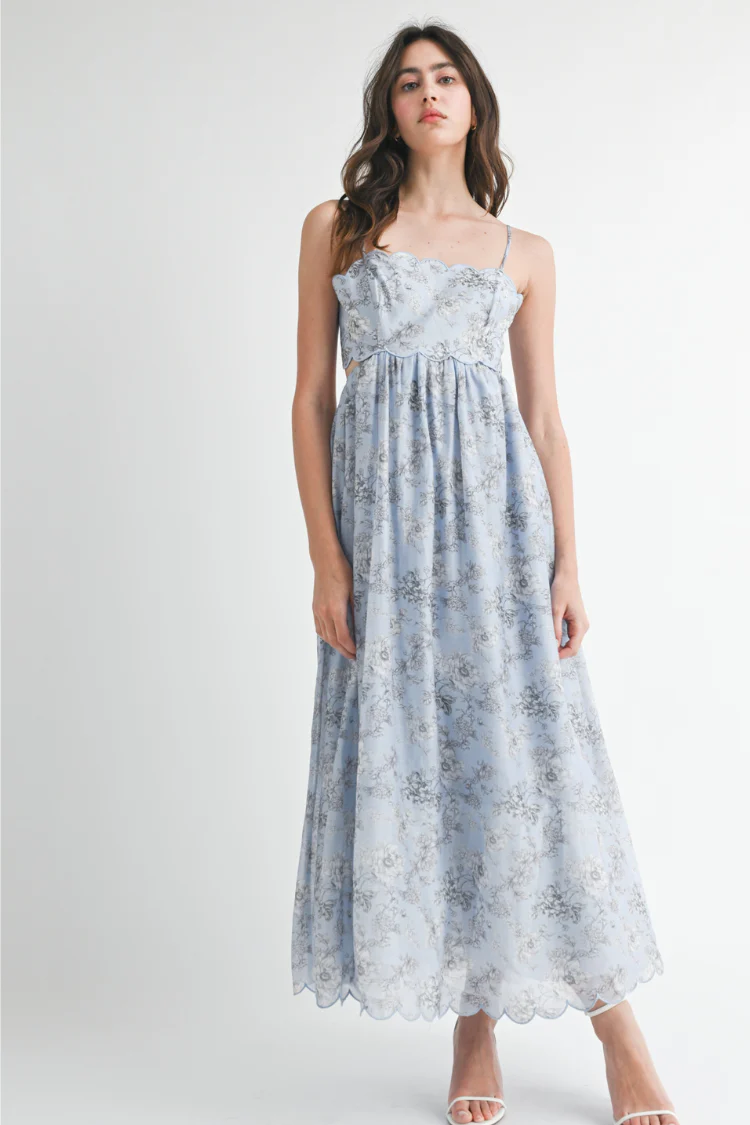 Rebecca Blue Floral Maxi Dress