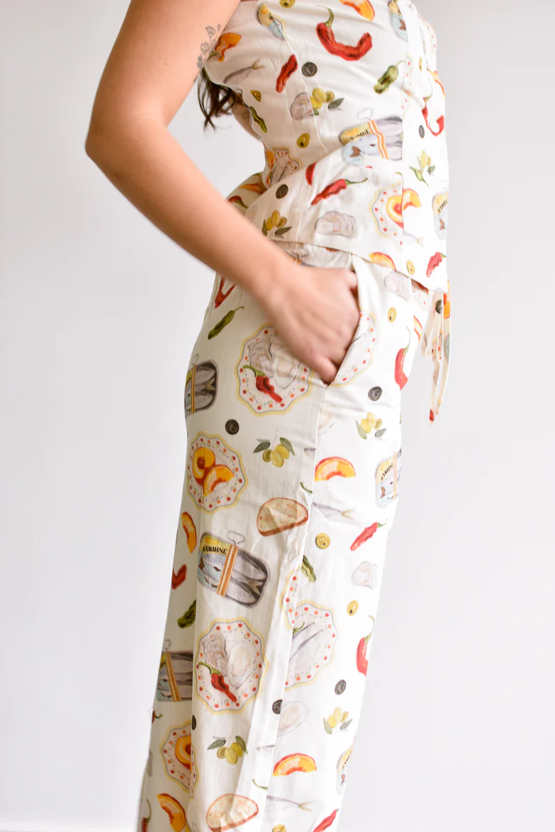 Praiano Food Print Maxi Skirt - FINAL SALE