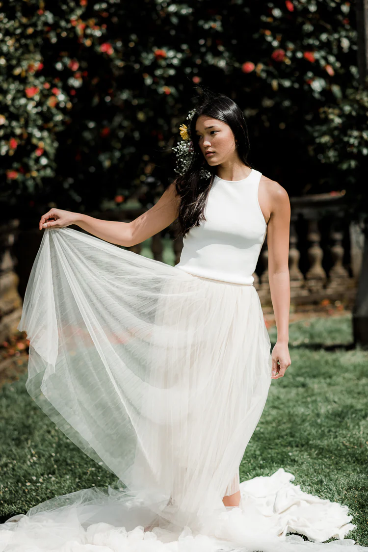 Cream Knit Racerback Tank- FINAL SALE