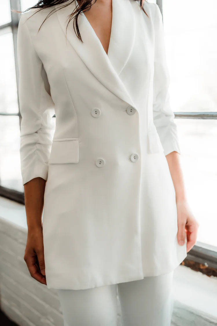 Meghan Oversized White Blazer - FINAL SALE