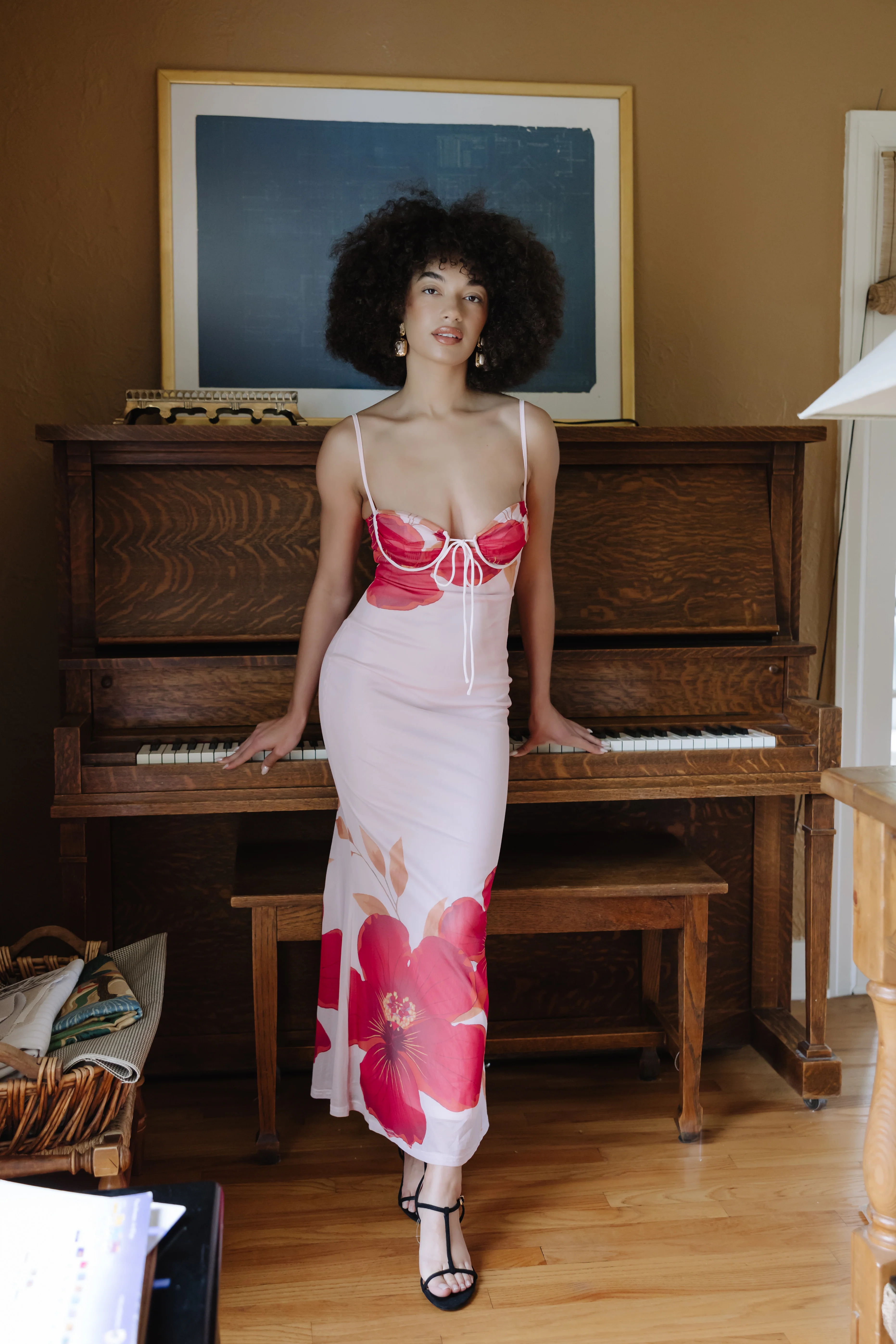 That Girl Floral Mesh Maxi Dress