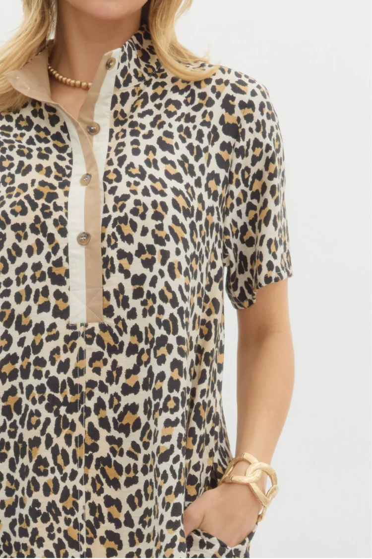 Concrete Jungle Leopard Shirtdress