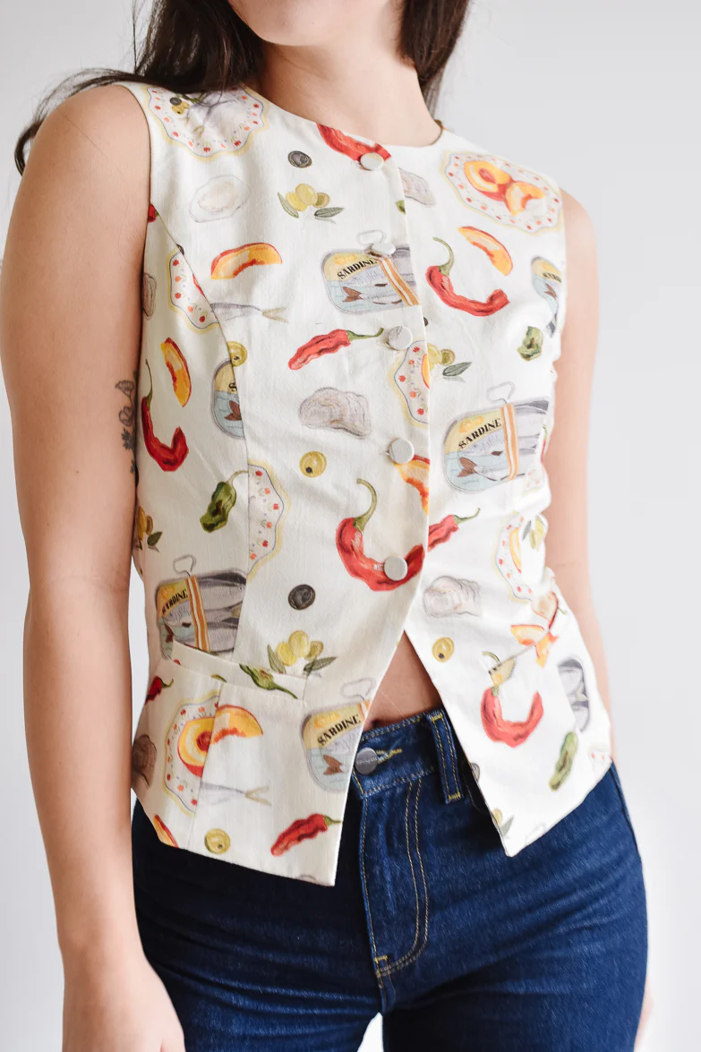 Praiano Food Print Maxi Skirt - FINAL SALE