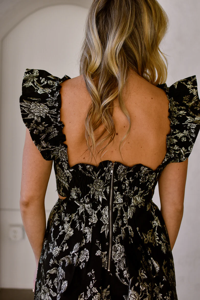 Ophelia Jacquard Midi Dress