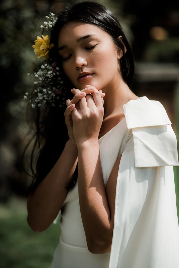 Caila One Shoulder Maxi with Cape - FINAL SALE