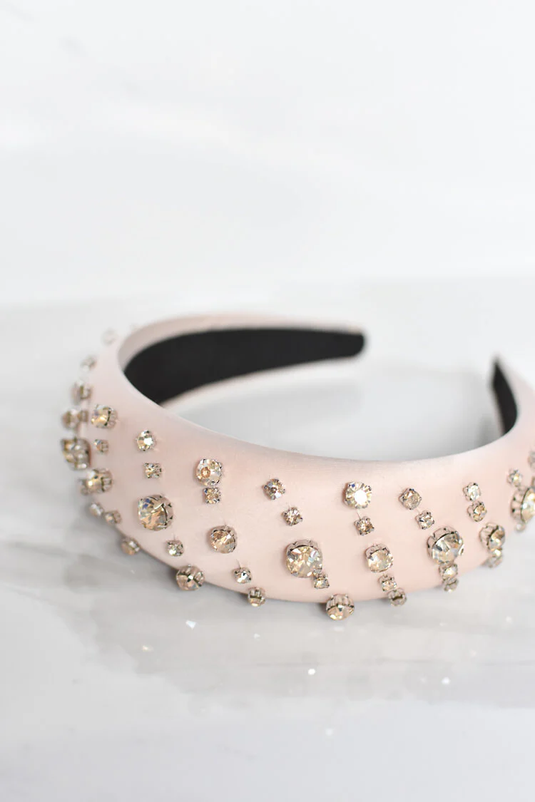 Padded Crystal Dot Headband