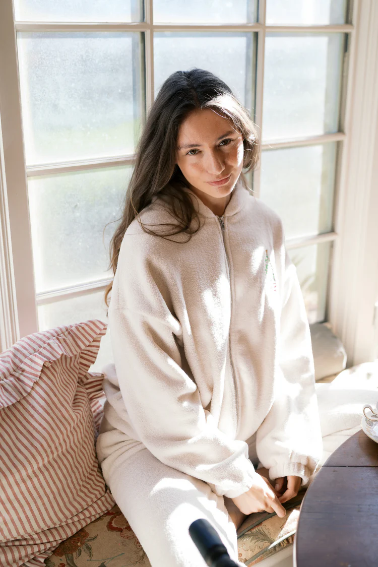 Embroidered Christmas Tree 2 Piece Sweatshirt and Joggers Set