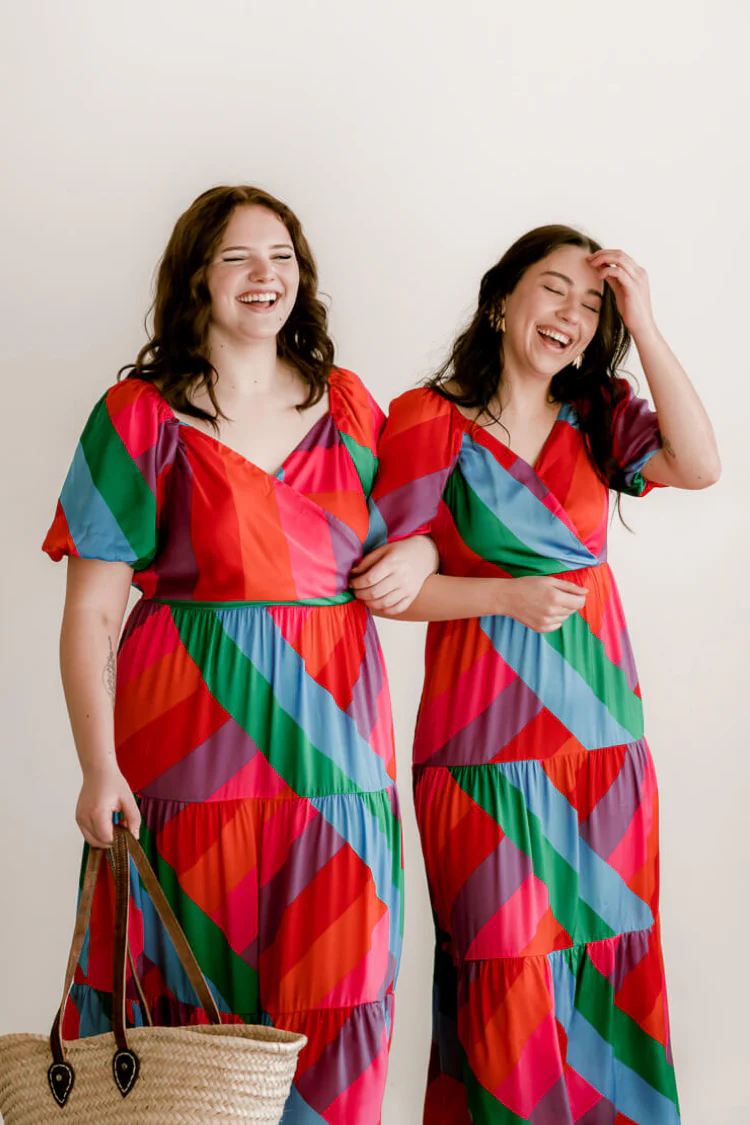 Riviera Maya Rainbow Maxi Dress - FINAL SALE