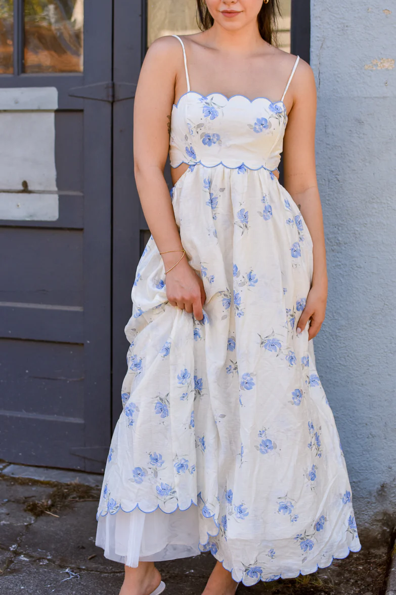 Rebecca White Floral Maxi Dress
