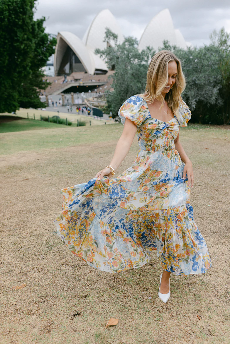 RE-STOCK:  Willow Watercolor Floral Maxi Dress - Feb 2026