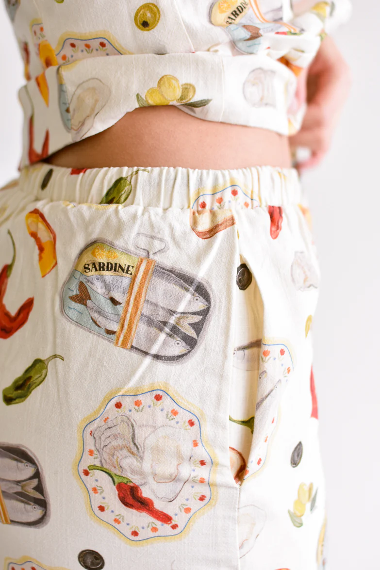 Praiano Food Print Maxi Skirt - FINAL SALE