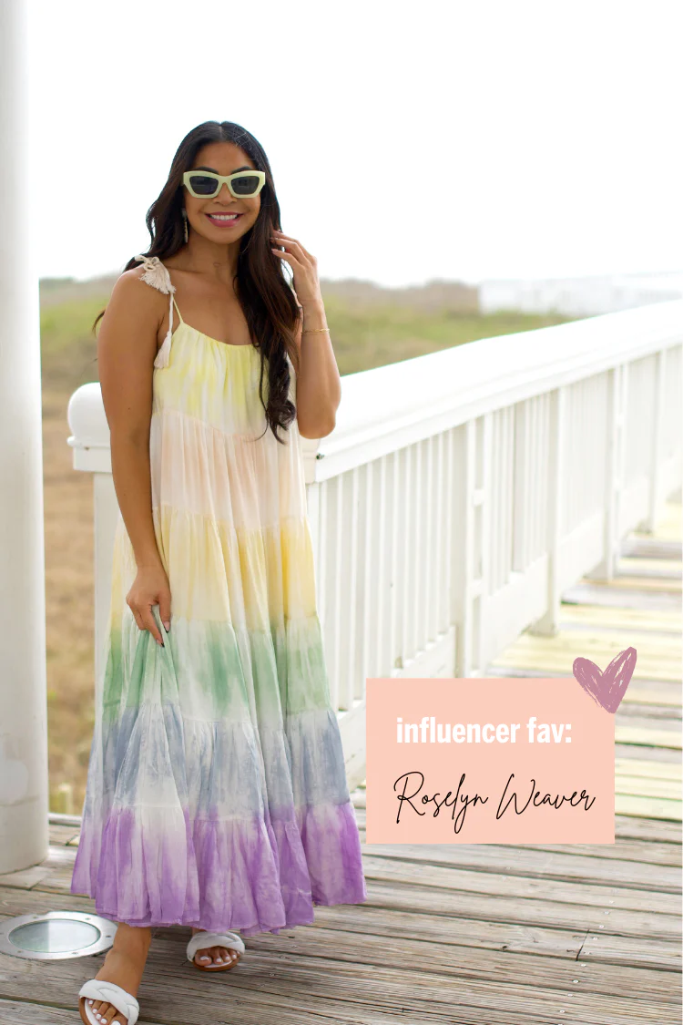 Island Time Rainbow Tie Dye Maxi Dress