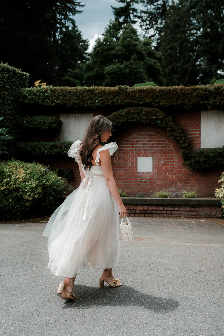 Orsay Flutter Sleeve Maxi Dress - Cream