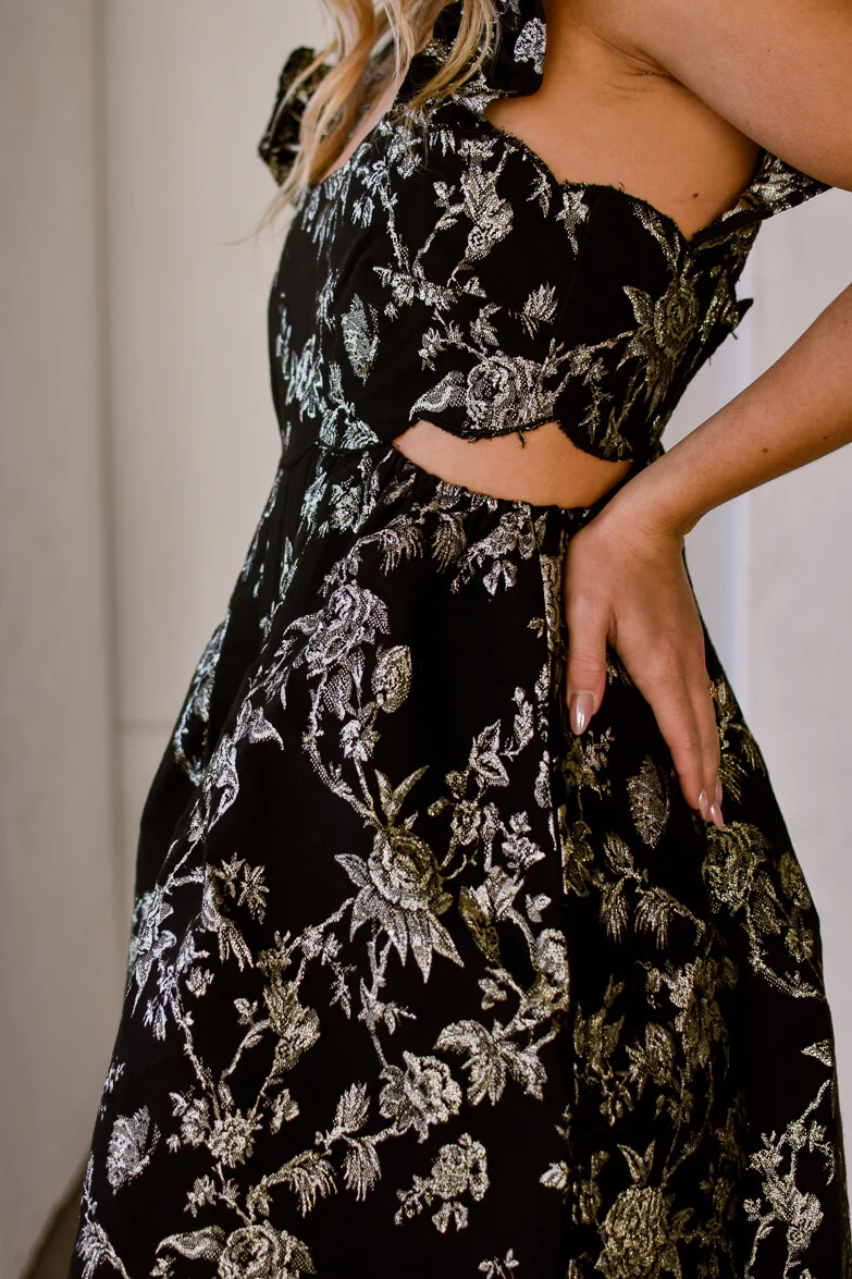 Ophelia Jacquard Midi Dress