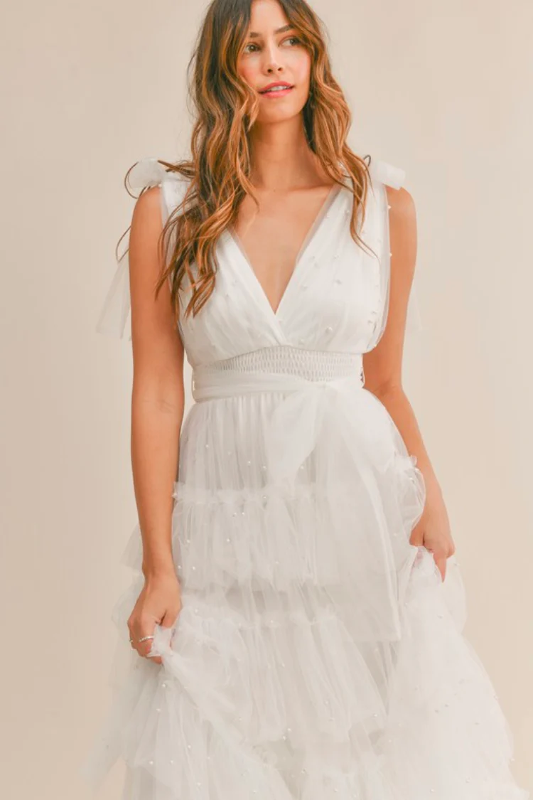 Perla Tulle Tiered Maxi Dress - FINAL SALE
