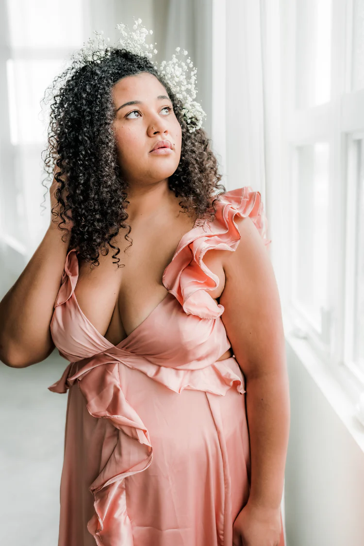 Tori Pink Ruffle Maxi Dress