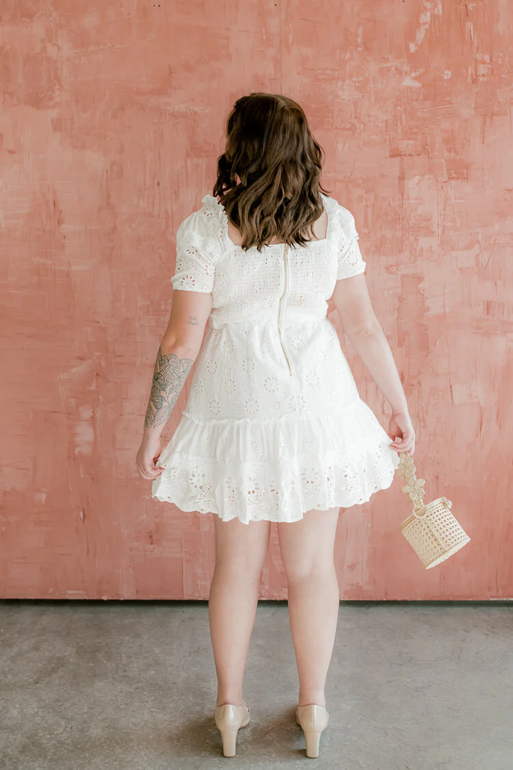Lottie Eyelet Mini Dress