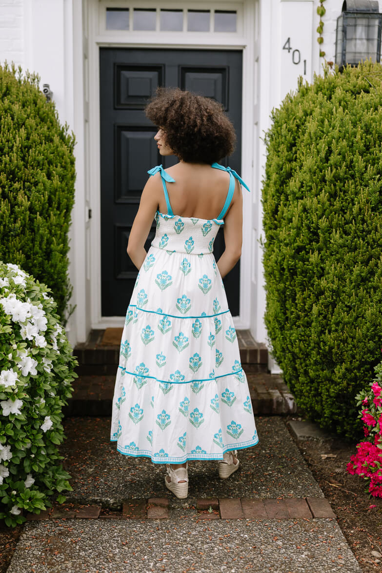 Hillstone Block Print Midi Dress