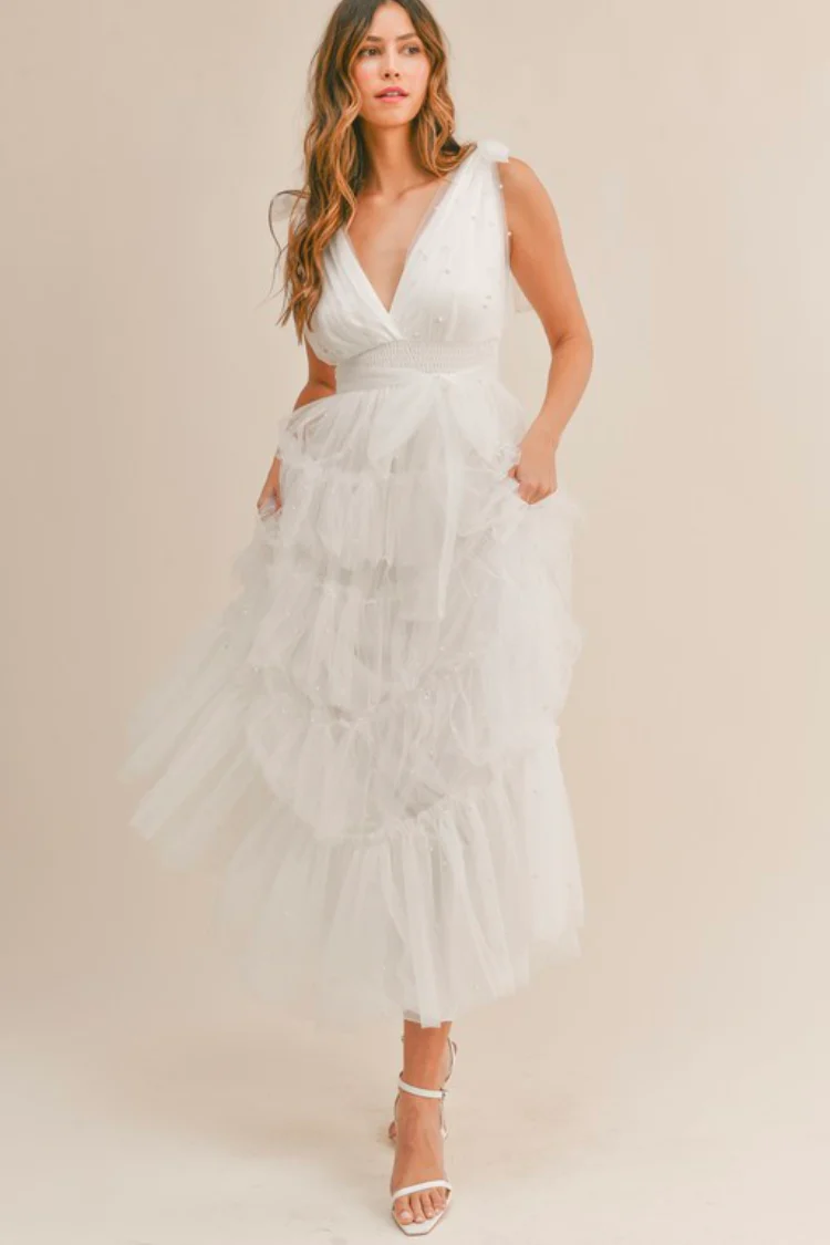 Perla Tulle Tiered Maxi Dress - FINAL SALE