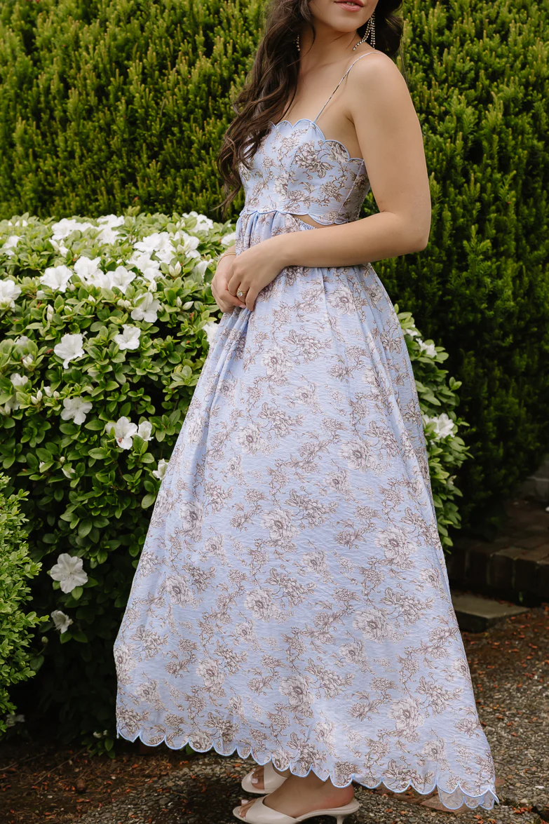 Rebecca Blue Floral Maxi Dress