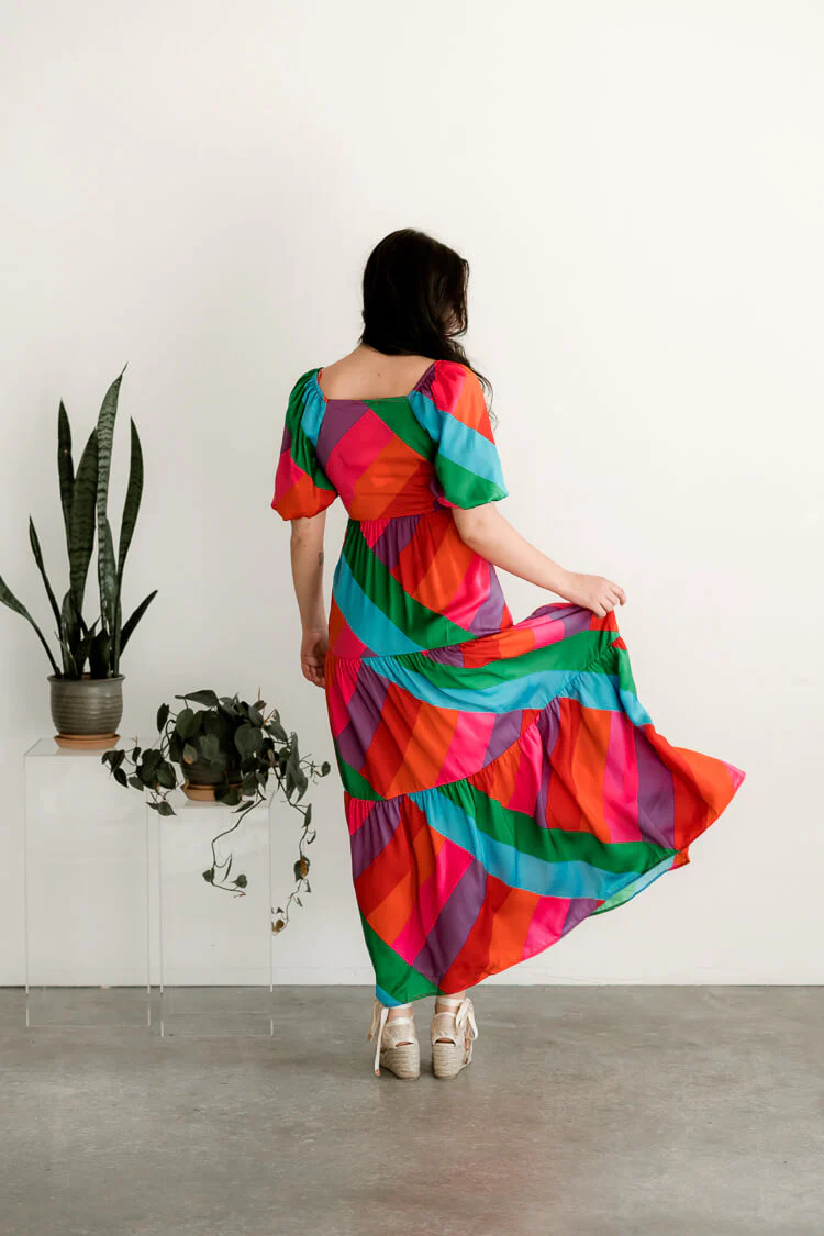 Riviera Maya Rainbow Maxi Dress - FINAL SALE
