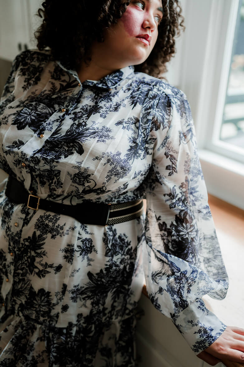 Diana Blue Toile Maxi Dress