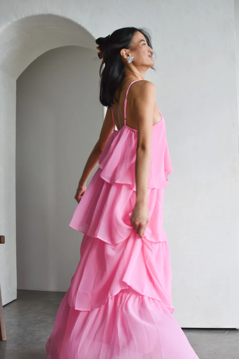 Lyon Rosette Maxi Dress
