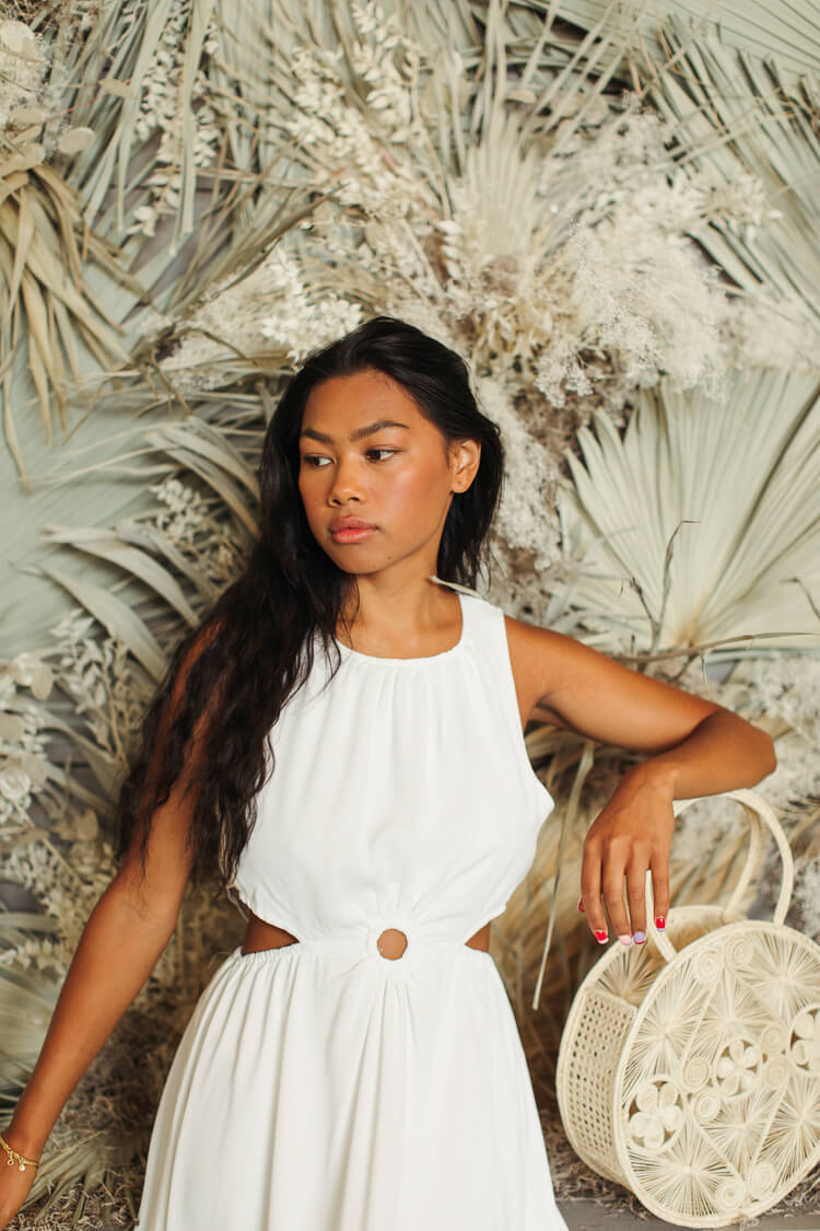 Malibu White Cutout Midi