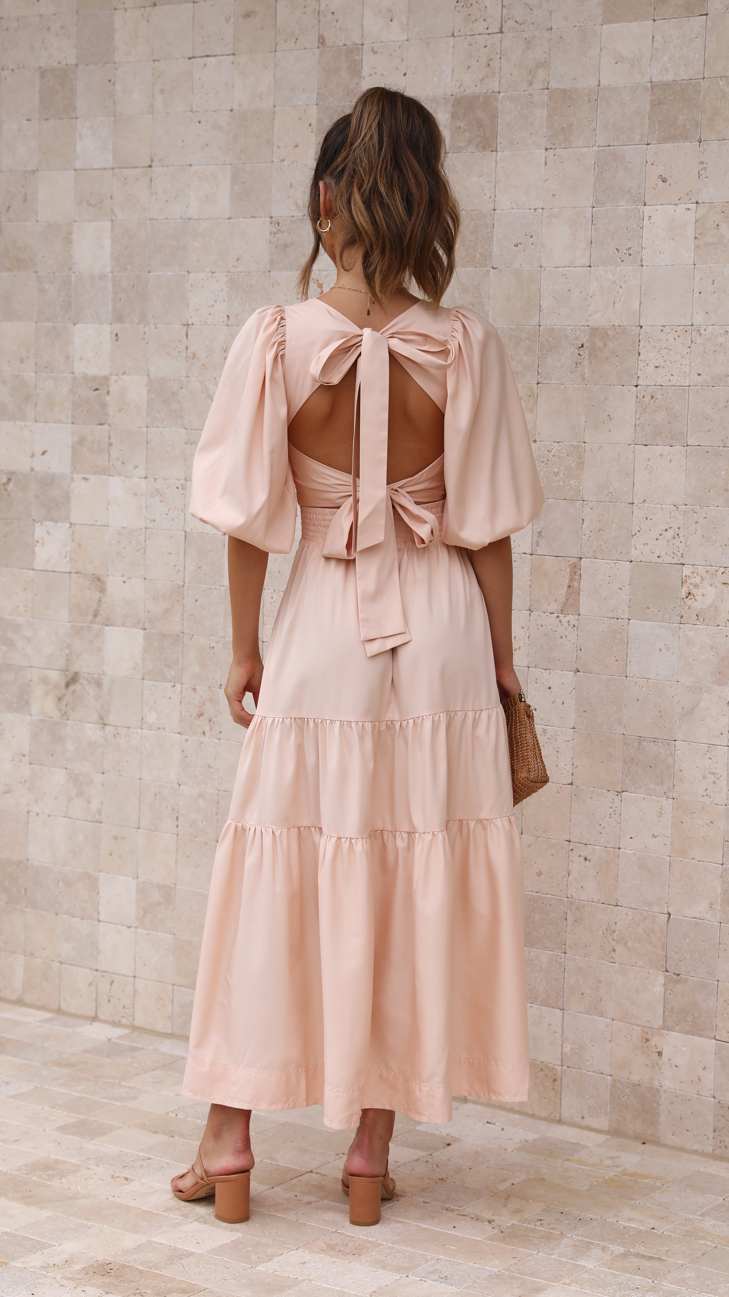 Michella Maxi Dress - Peach