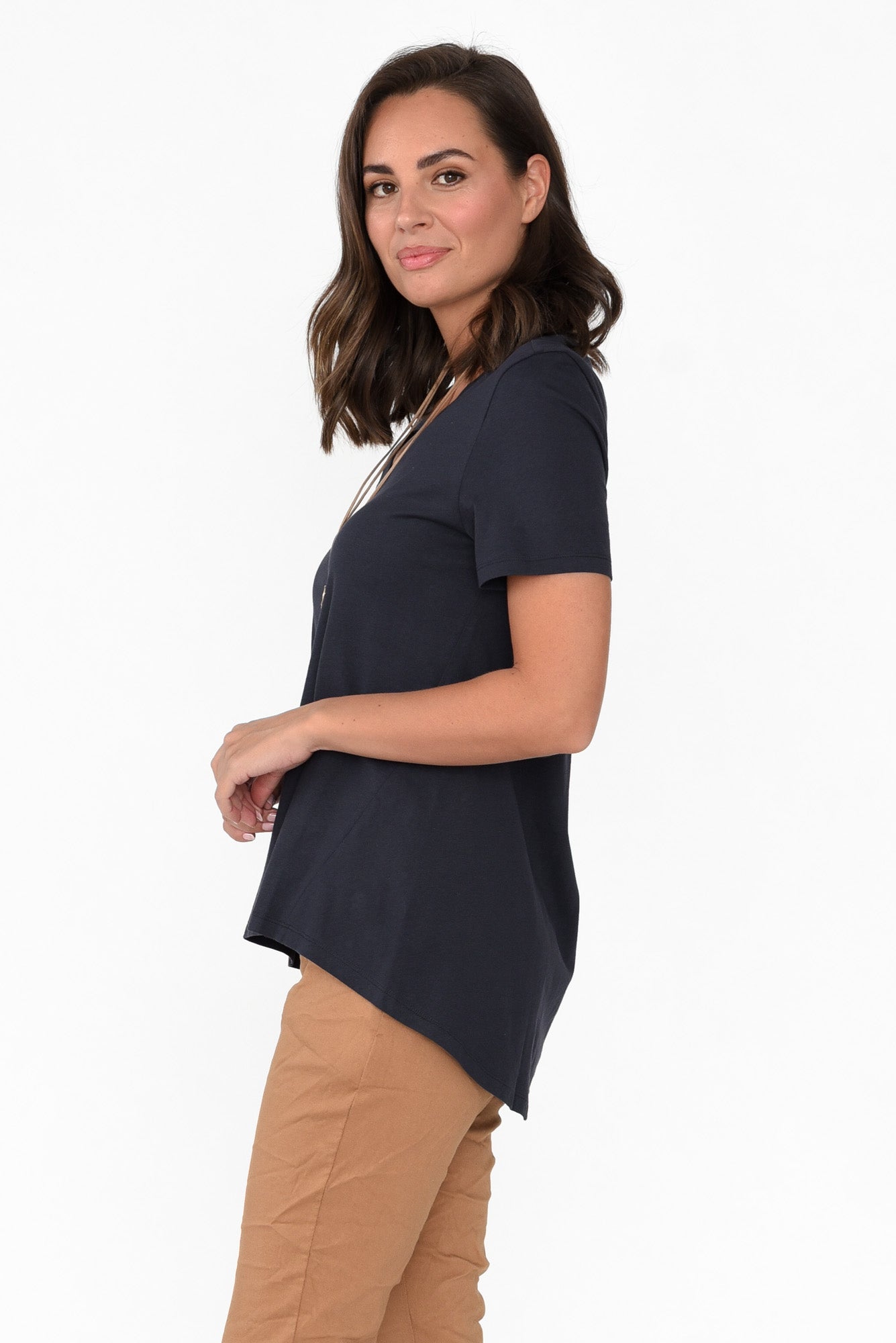Luella Charcoal Cotton Tee