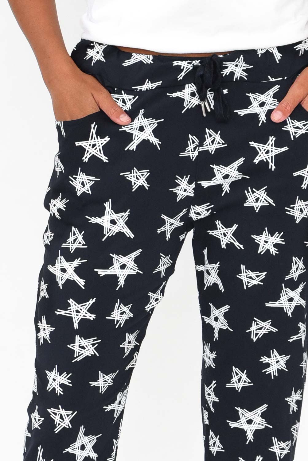 Boyce Navy Star Cotton Blend Stretch Pant
