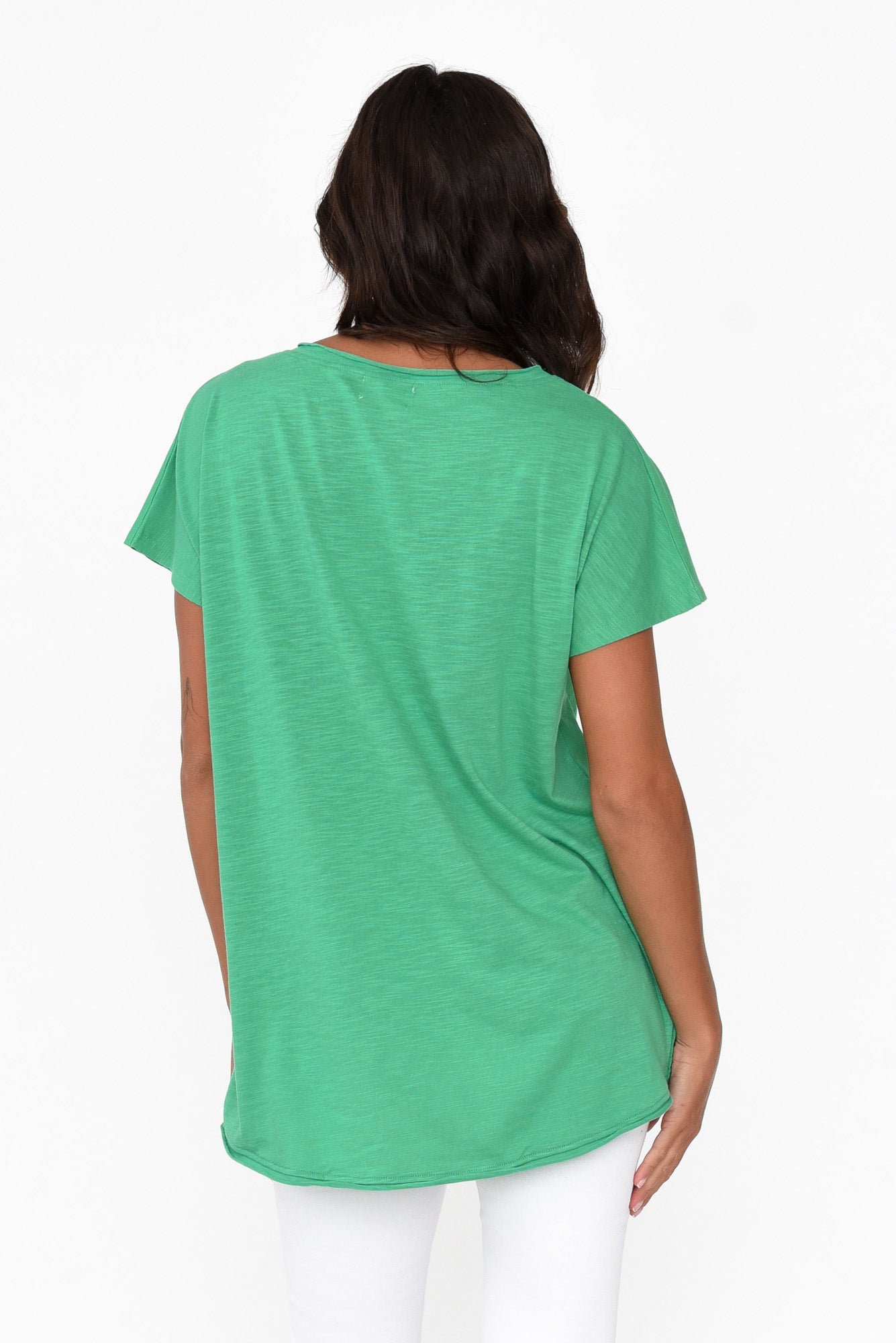 Kassidy Emerald Star Sequin Tee