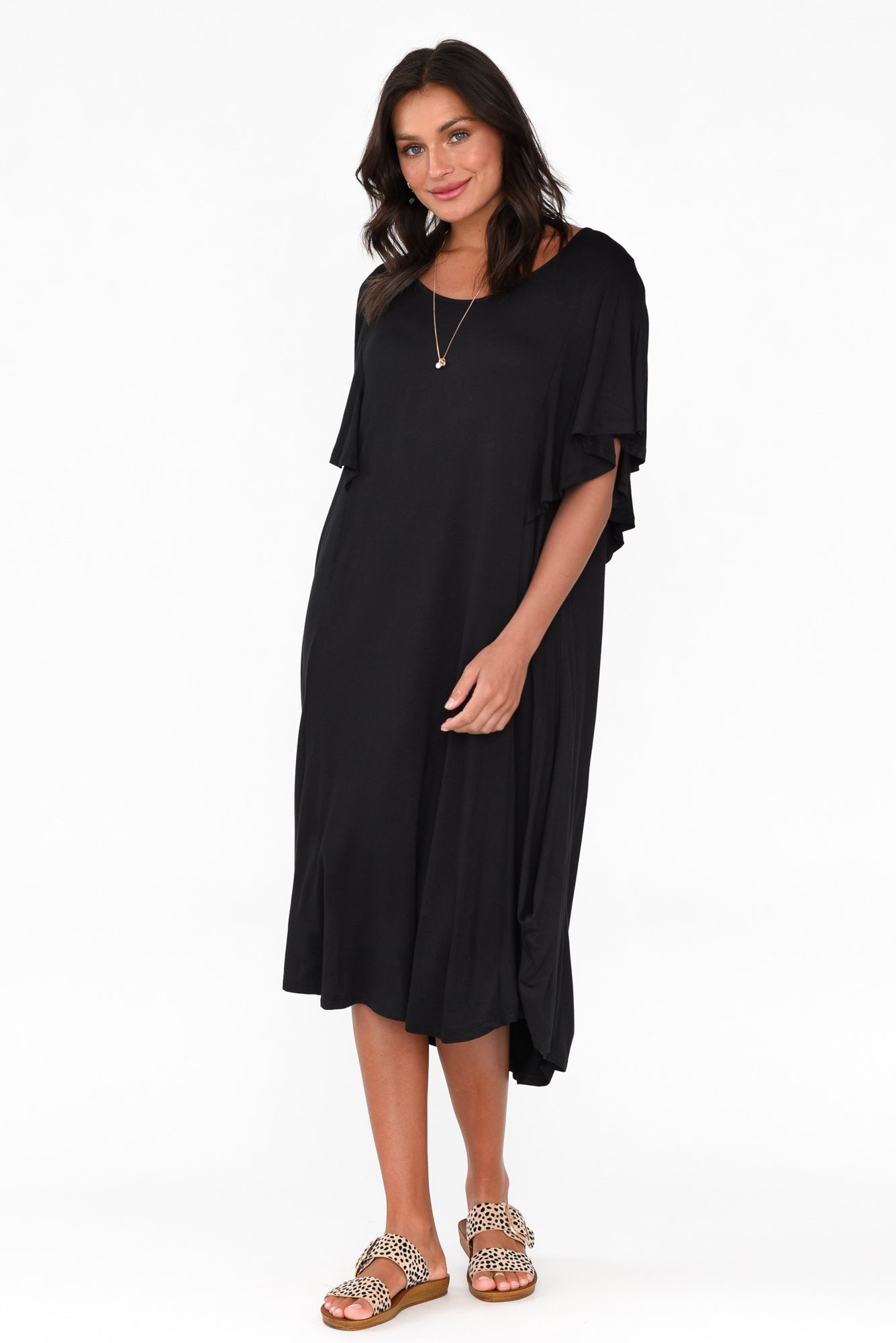 Tahiti Black Frill Dress