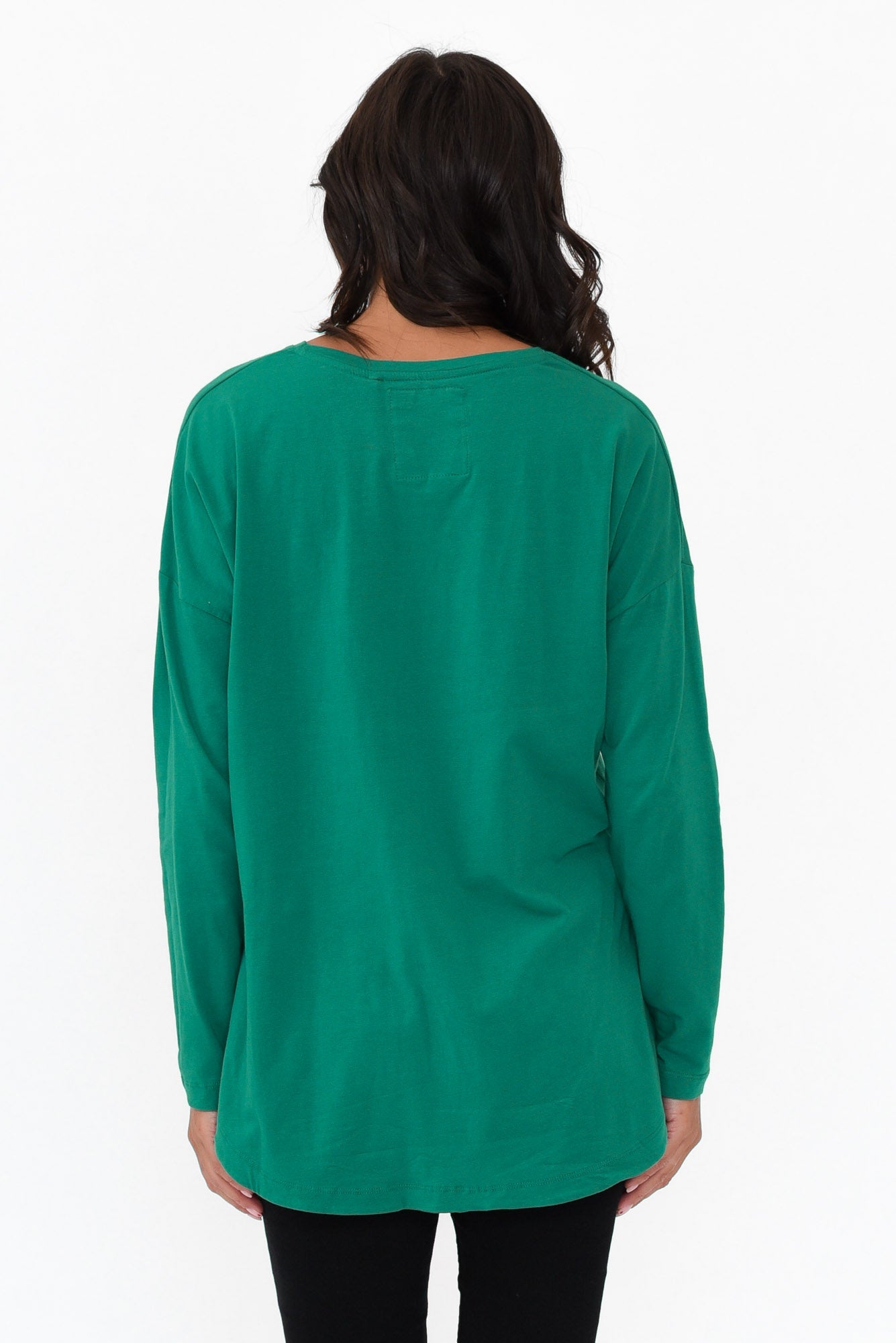 Society Teal Cotton Long Sleeve Tee