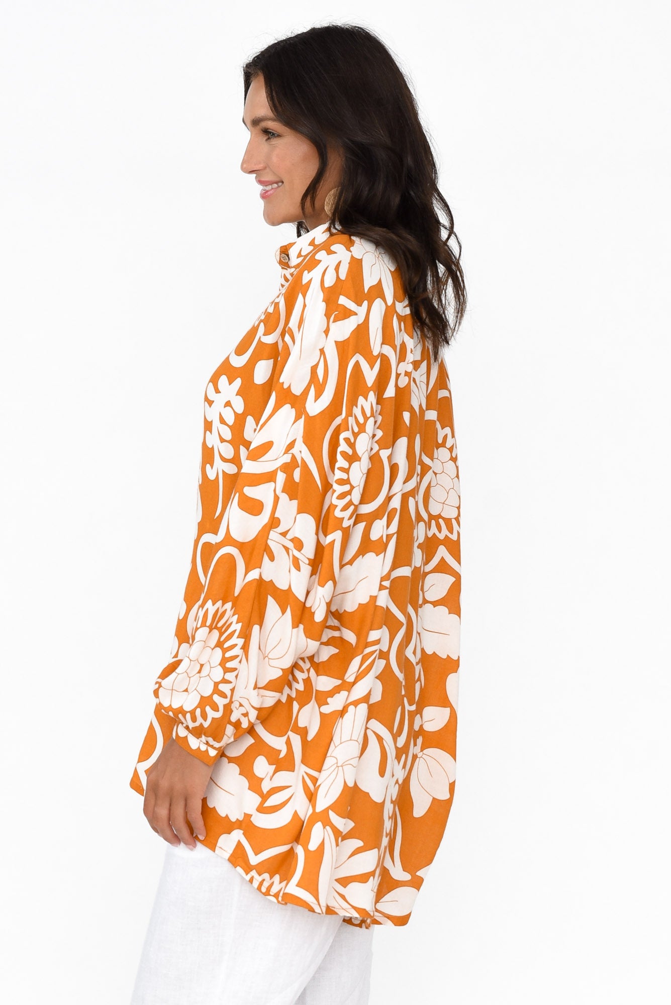 Milano Orange Garden Relaxed Shirt