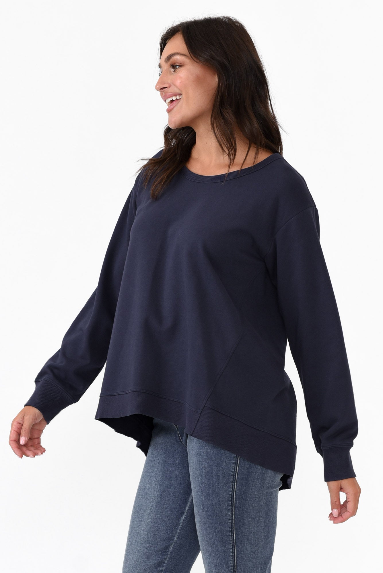 Newhaven Navy Cotton Jumper