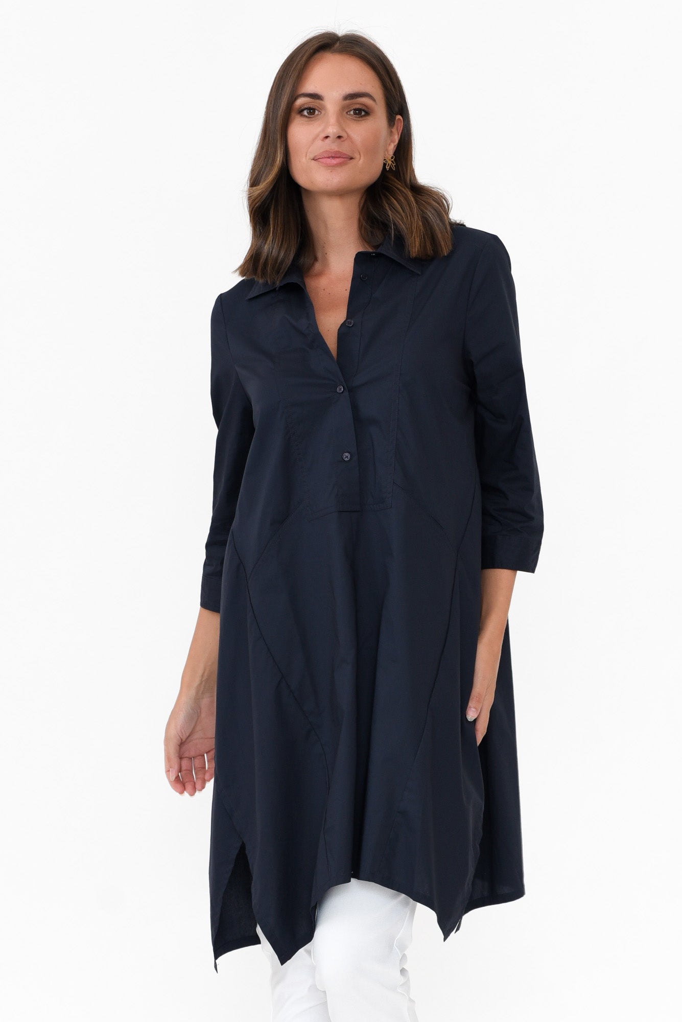 Colson Navy Cotton Tunic