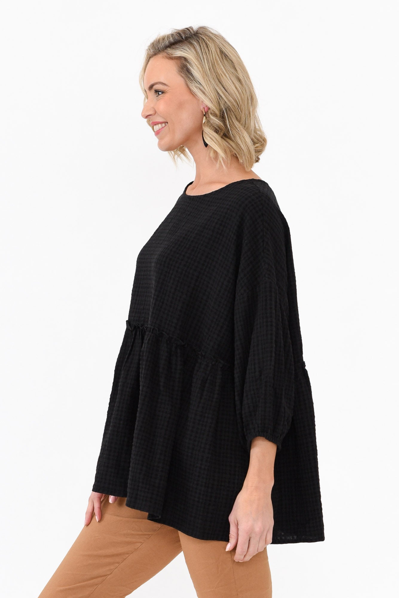Braun Black Cotton Top