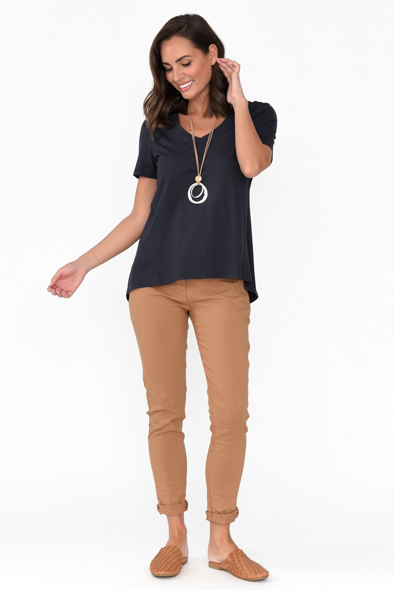 Luella Charcoal Cotton Tee