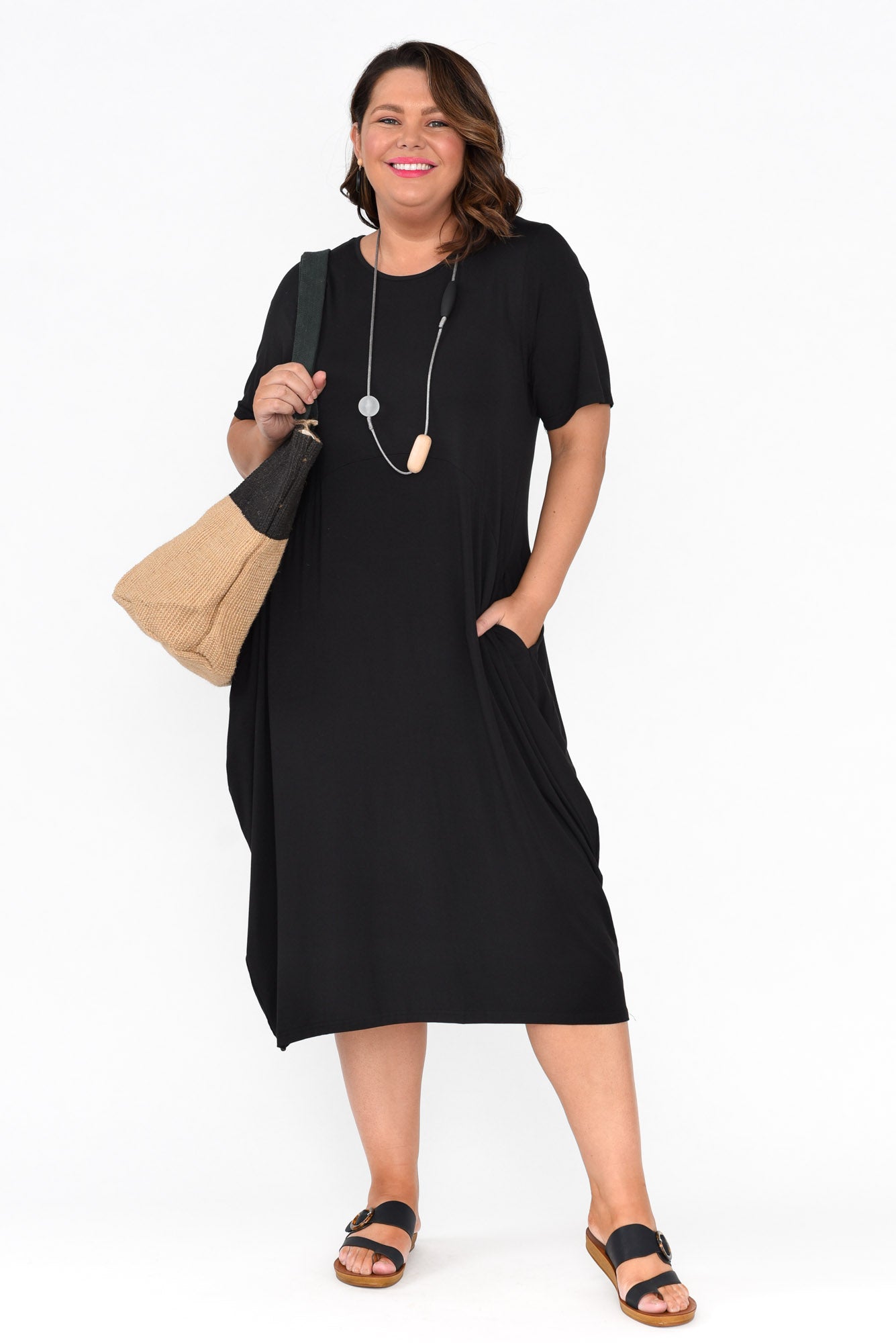 Samiya Black Bamboo Dress