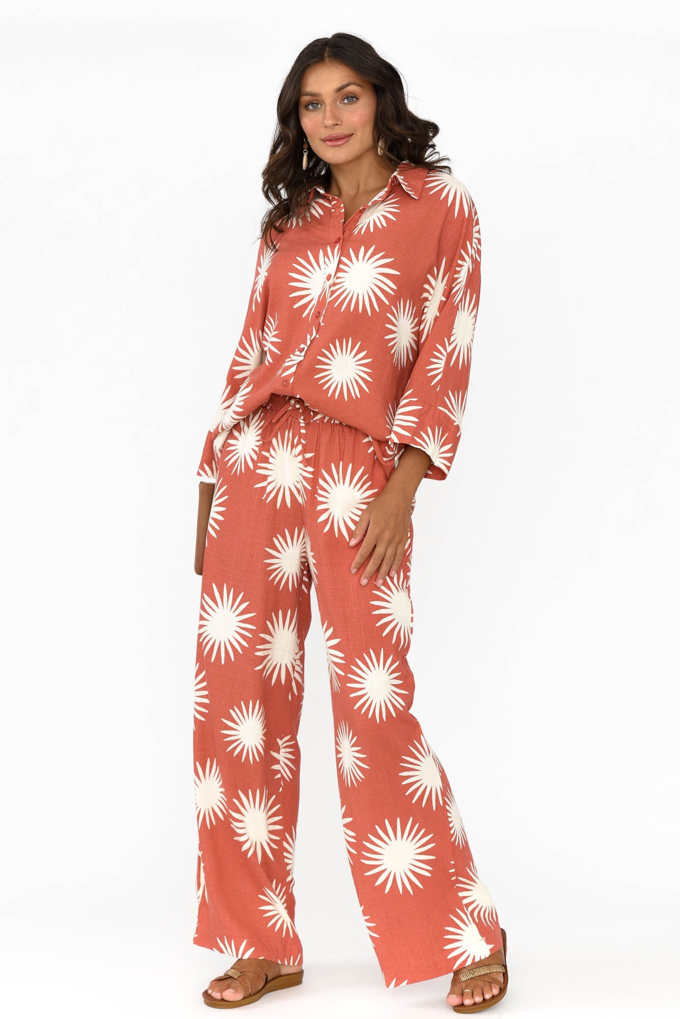 Cherish Rust Flower Pant